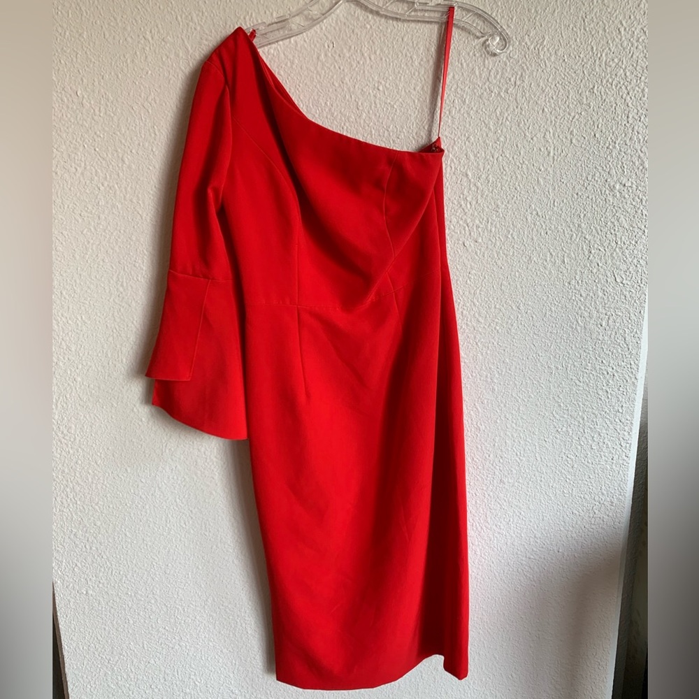 Milly Sandrine Dress - Red off the shoulder - 0